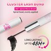 MLEN DIARY Lash Bond and Remover, 2 in 1 Cluster Lash Glue and Lash Glue Remover 24 Hours Long Lasting Super Strong Hold Waterproof Non-Irritating Lash Extensions Adhesive, Fast Removal No Residue