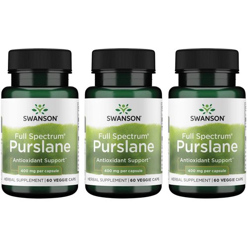 Swanson Full Spectrum Purslane 400 Milligrams 60 Veg Capsules (3 Pack)