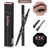 Eyebrow Pencil 2 Packs, Waterproof Smudge-Proof Brow Pencil with Brow Brush, Automatic Eye Brow Makeup Kit, Light Brown1
