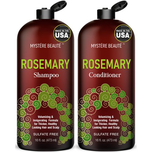 Rosemary Shampoo and Conditioner, Rosemary Oil Shampoo Promotes Hair Growth & Scalp Health, Rosemary Shampoo for Hair Growth Organic - Sulfate & Paraben Free, for Men Women - 16 fl oz each