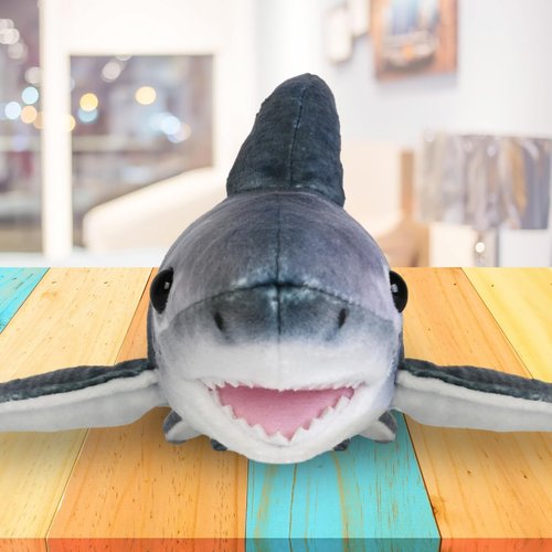 Madzee Plush Realistic Shark Stuffed Animal Toy 12 inches, Soft Plushie Christmas Birthday Gifts for Boys Girls Kids Toddlers