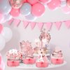 Teling 9 Pack Happy Birthday Party Decorations Birthday Table Honeycomb Centerpiece Double Sided Rose Gold Centerpieces for Table Birthday Table Decorations for Women Girls