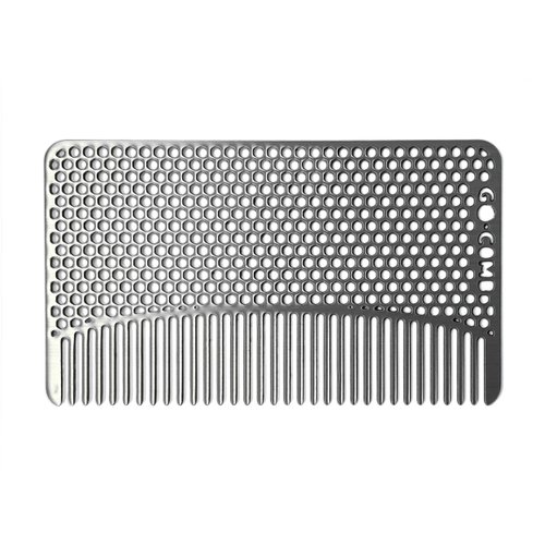 Go-Comb - Wallet Comb - Sleek, Durable Stainless Steel Hair + Beard Comb