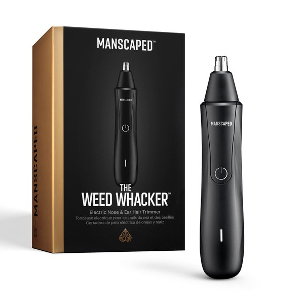 MANSCAPED™ The Weed Whacker™ Nose and Ear Hair Trimmer – 9,000 RPM Precision Tool with Rechargeable Battery, Wet/Dry, Easy to Clean, Hypoallergenic Stainless Steel Replaceable Blade