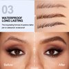 0.01mm Ultrafine Liquid Eyebrow Pencil to Create Thin to Thick Micro Hair-like Eyebrow, Instant Lift Eyebrow Color, Long-lasting Waterproof Natural Look Eyebrow Pen (#02 Dark Brown)