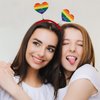 QDTK LGBT Headband Rainbow Hair Hoops Pride Hair Band LGBT Gay Pride Headbands Love is Love Decoration Head Bopper Headwear Hair Accessories