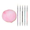 Mcduyant 5 Pieces Nail Polish Pens for Nail Art Resin Nail Art Palette Nail Holder Mixing Palette Nail Design Brushes