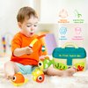 KMUYSL Baby Toys 0-6 6-12 Months, My First Tackle Box Plush Toys - 4 Pcs Sensory Playset Soft Toys with Squeaker Crinkle for 0 1 2 3 4 5 6+ Months Newborn Infant, Christmas Birthday for Boys Girls