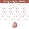 GuoZhiXin Rose Gold Birthday Party Decorations Set - Rose Gold Glittery Happy Birthday banner, Foil Swirls,Tissue Paper Pom Poms, Circle Dots Garland for Birthday Party Decorations,Girls Birthday