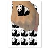 Cute Giant Panda Bear Sitting Temporary Tattoo Water Resistant Fake Body Art Set Collection - 15 2" Tattoos (1 Sheet)