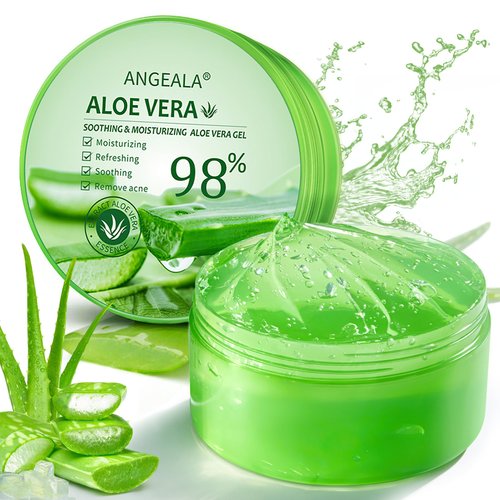 Organic Aloe Vera Gel for Face &amp; Body Made within 12 Hours of Harvest, 98% Pure Aloe Vera Gel for...