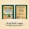 Twinings of London Tea Herbal Buttermint, Caffeine Free Peppermint Tea Blend with Natural Mint and Vanilla Flavor, 20 Individually Wrapped Tea Bags 