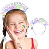 Acenail Light Up Happy Birthday Headband LED Birthday Crown Glowing Birthday Hair Hoop Birthday Party Props Decorations Birthday Gifts Birthday Hair Accessories for Adult Kids (B)