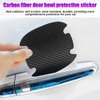 BESULEN Car Door Handle Bowl Sticker, 8 Pcs Carbon Fiber Anti-Scratches Protectors, Universal Car Door Handle Cup Paint Guard Protective Films, Self-Adhesive & Non-Marking, Car Accessories (Black)