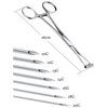 Vsnnsns Septum Forceps Clamp Pliers for Nose Rings Septum Piercing Forceps with 10G 12G 13G 14G 16G 18G 20G Piercing Needles 316L Surgical Stainless Steel Body Piercing Tools Kit 25Pcs