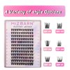 MIZ BARN Lash Clusters 144pcs Lash Extension D Curl Eyelash Clusters, 12-18mm individual Lashes Fluffy False Eyelashes Clusters DIY at Home (D-12-18 MIX)(DIY 06)