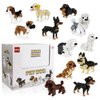 BOROLA 12 Different Pet Dog Building Blocks Set Educational Toy Realistic Fun Animal Assembly Kit Toys Games