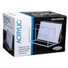 Kantek Clear Acrylic Mini File Sorter, 2 Section File Holder, 6" x 3.8" x 3.9", Desk Organizer, Non-Skid Feet, Desk Accessory