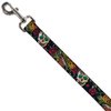 Dog Leash Death Before Dishonor Close Up Black 4 Feet Long 0.5 Inch Wide