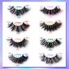 Fluffy Lashes Dramatic Eyelashes Mink Lashes Fluffy false eyelashes 8 Pairs Pack D Curly Wispy Strip Z1 COLOR
