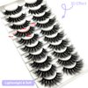 IFSOWDRA Mink Lashes Wispy Fluffy Cat Eye Fake Strip Lashes Pack 3D Volume Curly 18mm Long False Eyelashes Natural Look