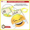 Pirese Emoticon Face Birthday Decorations, Smile Face Party Decorations, Emoticons Happy Birthday Banner, Yellow Face Birthday Party Supplies, Emoticons Party Decor, Poop Birthday Party Supplies