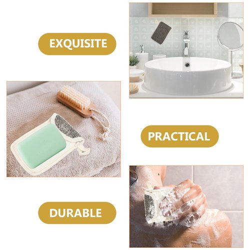 Healifty Bar Soap Bag 4pcs Soap Pocket Exfoliating Soap Saver Pouch Natural Bath Bags Soap Sack Scrubber Soap Holder for Drying Foaming Shower Bath Scrubber Bar Soap Pouch