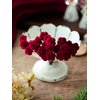 Bencailor 24 Pieces Red Rose Bridal Hair Pins Flower Hair Clips U Shaped Hair Jewelry Accessories for Bridal Wedding Dance Birthday Woman Girls Small Bobby Pins for Hair