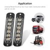 EEEKit 10 Pack LED Emergency Strobe Lights, Amber White 6 LED Strobe Warning Emergency Flashing Light Caution Construction Hazard Light Bar for Car Truck Van Off-road Vehicle ATV SUV Surface Mount