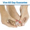 ViveSole Broken Toe Wrap (4 Pack) - Hammer Toe Corrector - Compression Cushion for Women, Men and Seniors - Reusable and Soft Big Crooked Toe Splint - Overlapping Pain Relief Separator Bandage
