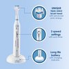 Triple Bristle Original Sonic Toothbrush | Rechargeable 31,000 VPM Tooth Brush | Patented 3 Head Design | Angled Bristles Clean Each Tooth | Dentist Created & Approved Original