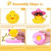 MuMyer Car Duck Decoration Dashboard, Rubber Duck Car Ornament Accessories with Mini Cowboy Hat Swim Ring Necklace Sunglasses Special Prop(Lc10)