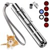 CHUQIANTONG Cat Toys for Indoor Cat Mouse Toys Pet Interactive Toys Pointer Kitten Cat Dog Chase Play LED Flashlight 7 Adjustable Patterns Red Light Remotes Teaching Tool Rechargeable