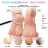 HOFASON 4Pcs Pedicure Foot Files Callus Remover with Double Sided, Professional Foot Scrubber for Feet at Home or Salon Care, Can Be Used On Both Dry and Wet Feet for Dead Skin (Blue&Pink)