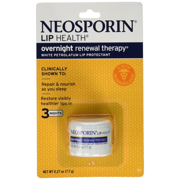 Neosporin Overnight Lip Health Renewal Therapy 0.27 Ounce Jar (8ml)pack of 4