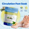 Circulation Foot Soak (2 Lbs) Epsom Salt with Natural Ginger, Cypress, Eucalyptus, and Lavender Essential Oils Plus Vitamin C in BPA Free Pouch with Easy Press-Lock Seal