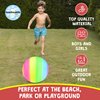 HOWBOUTDIS 18 inch Rainbow Playground Ball - Bouncy Durable Rubber - for Boys and Girls - Great Outdoor Fun - Perfect at The Beach, Park or Playground