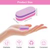 Diesisa Mini Nail Buffers, 40pc 100/180 Grit Sponge Mini Nail Files Bulk for Acrylic Nails, Buffer Block Nail File,Mini Bulk Nail buffers Double Sided for Manicure Tools - Pink/Purple