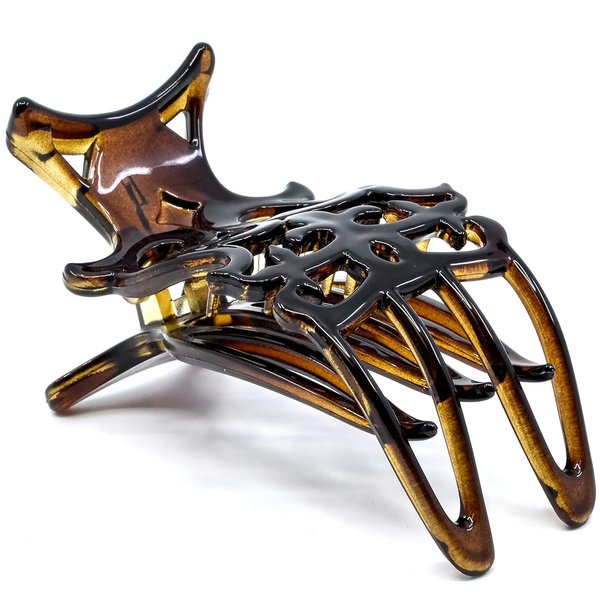 Camila Paris NV73 French Hair Claw Clips for Women - 3 inch Jaw Fashion Durable Styling Accessories, Strong Hold No Slip Grip, Made in France, Tortoise