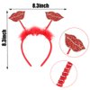 Valentine's Day Hairband Glitter Red Sexy Lip Headbands Hair Hoop Head Bopper Holiday Hair Accessories for Valentines Wedding Birthday Party Favor Gift Valentine's Day Romantic Princess Dress Up