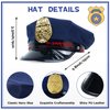 Keymall Kids Police Officer Costume Set 6 Pcs Including Cop Hat Vest Sunglasses Badge Walkie Talkie for Pretend Play Dress Up (Set D)