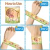 Lcnjscgo 48 PCS Capybara Slap Bracelets Birthday Party Favors and Goodie Bag Fillers for kids Fun Capybara Wristbands for Party Decorations and Supplies