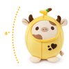 PEACH CAT Cute Banana Cow Plush Pillow Banana Cow Stuffed Animal Cow plushie with Banana Outerwear for Kids Yellow 8"