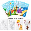 BZaber Bible Religious Easter Coloring Books - 24Pcs Bible Kids DIY Art Drawing Book with Jesus Bible Pattern Color Booklets for Toddlers Birthday Party Favors Goodie Bag Filler