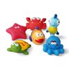 Bathtub Toys Floating Bath Toys(6PCS) with Storage Net,Baby Soft Bath Time Boat Toys,Bathtub Learning Water Toys and Bathtub Toys for Toddlers-Fish,Starfish,Sea Horses