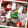 Poen 12 Packs DIY Christmas Party Craft Christmas Slow Rise Squeeze DIY Soft Toy for Kids Xmas Painting Crafts Party Favors Supplies Christmas Stocking Stuffer for Kid Xmas