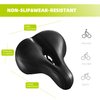 Roguoo Bike Seat, Most Comfortable Bicycle Seat Dual Shock Absorbing Memory Foam Waterproof Bicycle Saddle Bike Seat Replacement with Refective Tape for Mountain Bikes, Road Bikes