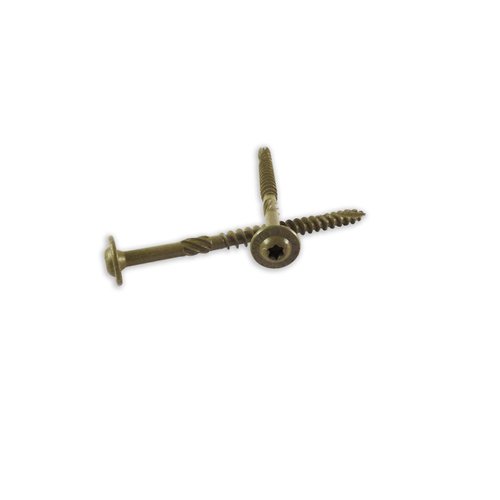 WoodPro Fasteners ST516X6-25PC 5/16-Inch by 6-Inch Length Round Washer Head Exterior Wood Screws, 25-Pack , Gold