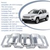 COOL STAR 68109865AA 7PCS Chrome Grille Trim Molding Insert Compatible with Jeep Compass 2011 2012 2013 2014 2015 2016 2017 CH1210111