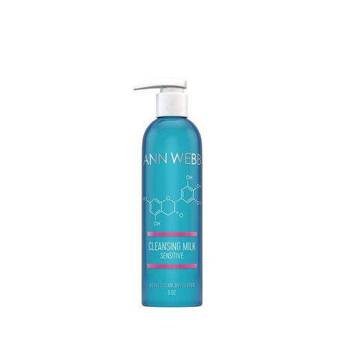 Ann Webb Sensitive Cleansing Milk - Gentle Daily Face Cleanser for Sensitive Skin Nourishes & Rejuvenates - Sensitive Milk Cleanser for All Skin Types w/o Irritating Ingredients. (6oz)